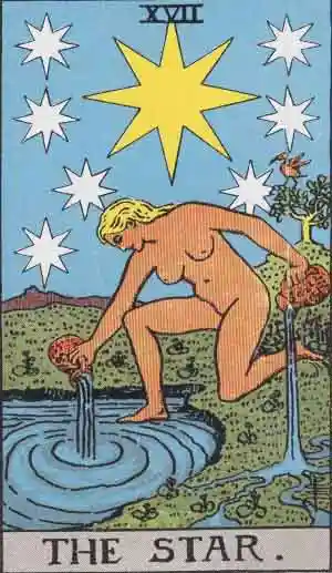 The Star tarot card from the-Rider-Waite-Smith deck