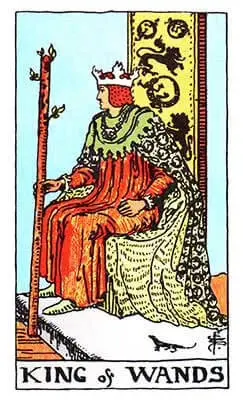 King of Wands from the Rider-Waite-Smith deck
