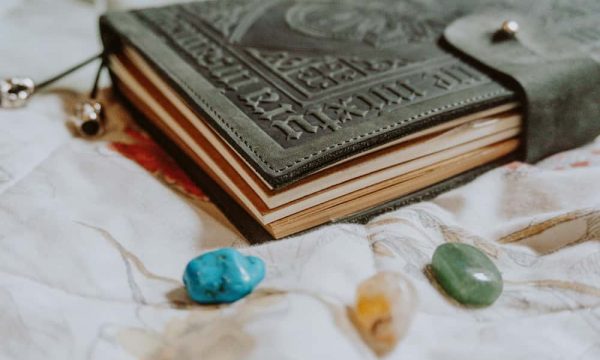 journal and crystals